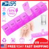 Weekly Pill Organizer 7 Day Pill Planner BPA Free Pill Box Case with 7 Compartments for Vitamins Medication Supplements