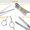 Professional Hair Cutting Scissors Set Hairdressing Salon Barber Shears Scissors w/ PU Leather Case