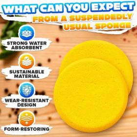 12 Pcs Pottery Sponges For Clay 2.8 X1 Inch Pottery Sponge For Painting Car Waxing Washing Dishes & Ceramic Care Tack Sponges For Cleaning Leathe (Option: Yellow)